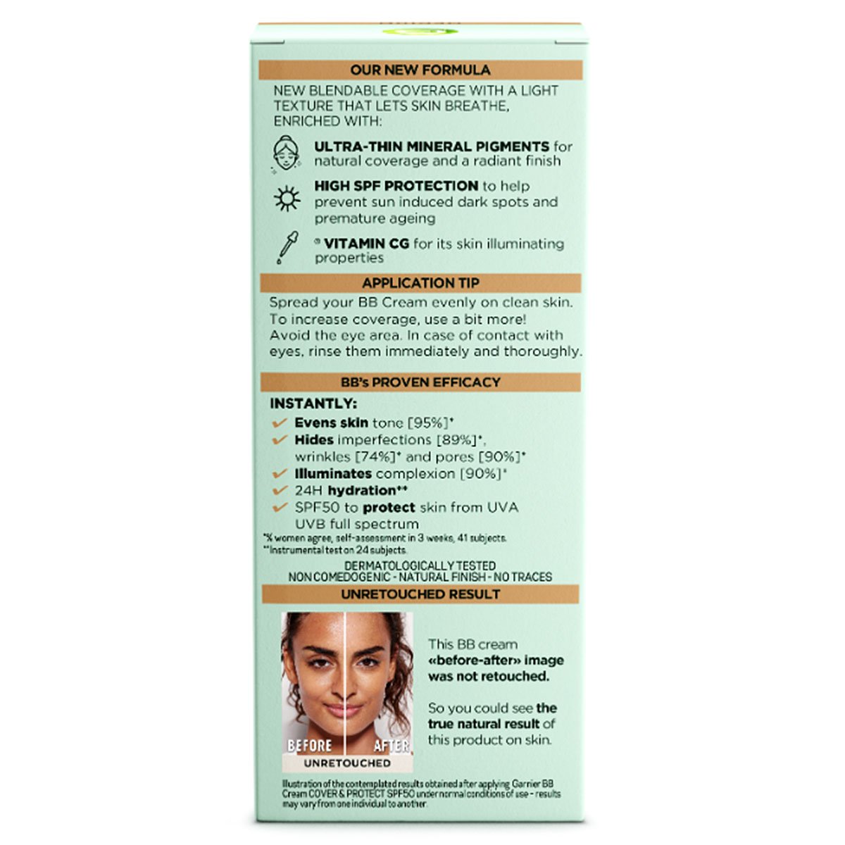 Skin Active - BB Cream - SPF 50 medium - product back